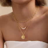 Gold Necklace Coin Necklaces for Women Gold Filled Necklace Dainty Necklace Pendant Necklace Layered Necklace